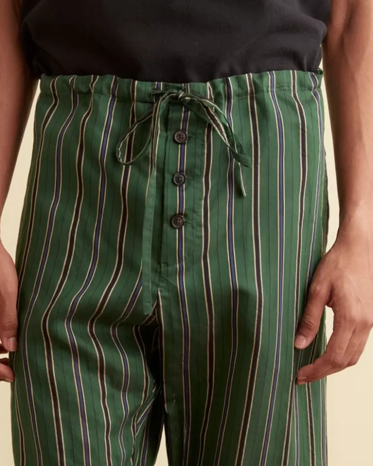 New BODE Alumni Stripe Pajama Pants Green