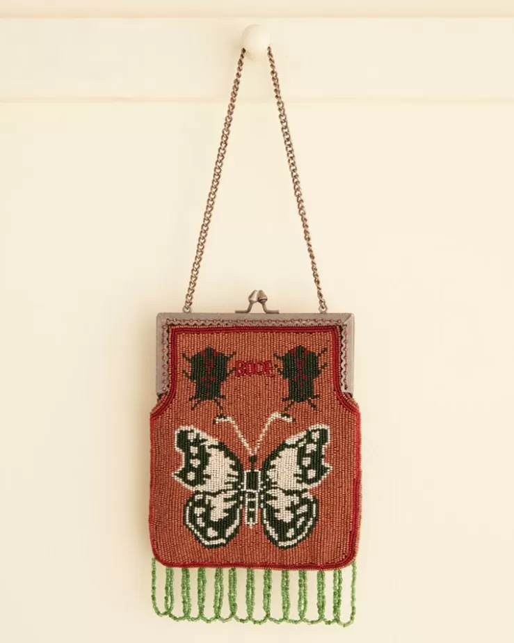 Fashion BODE Athalia Beaded Bag - Brown/Multi