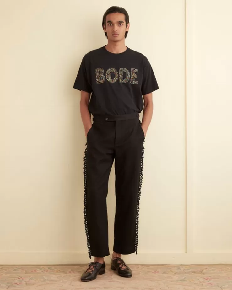 New BODE Beaded Fringe Trousers Black