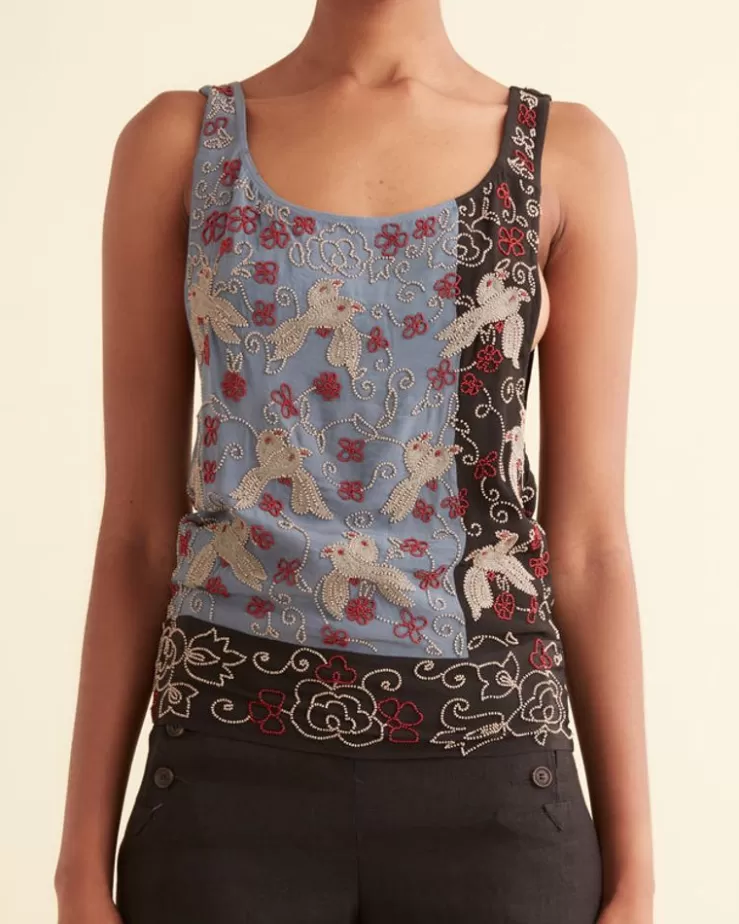 New BODE Beaded Tropicbird Tank Blue/Multi