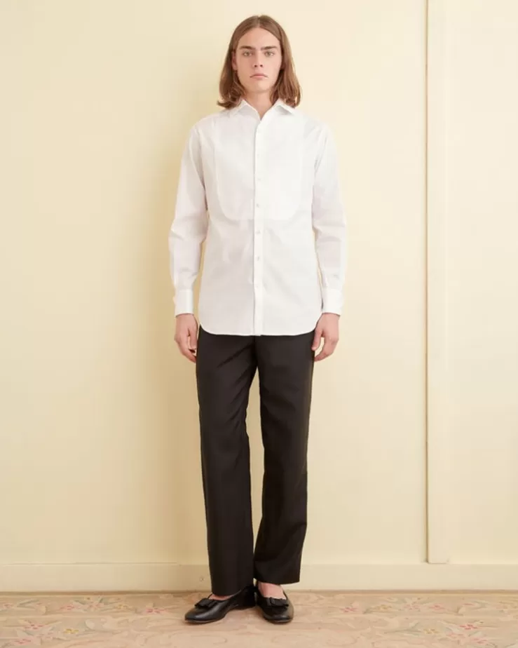 Clearance BODE Bib Tuxedo Shirt White