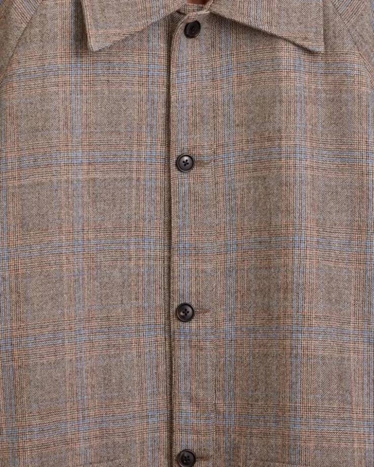 Shop BODE Birdseed Check Jacket - L Brown