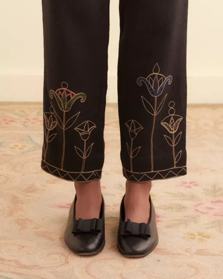 Store BODE Blooming Stems Trousers Navy