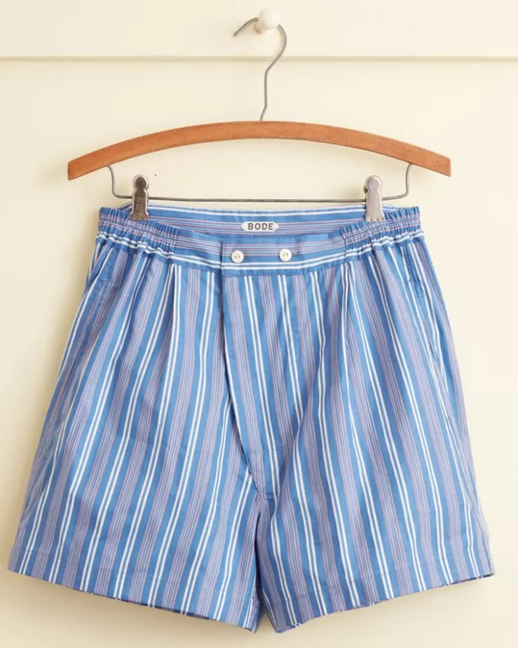 Shop BODE Blue Tropez Boxer Shorts Multi