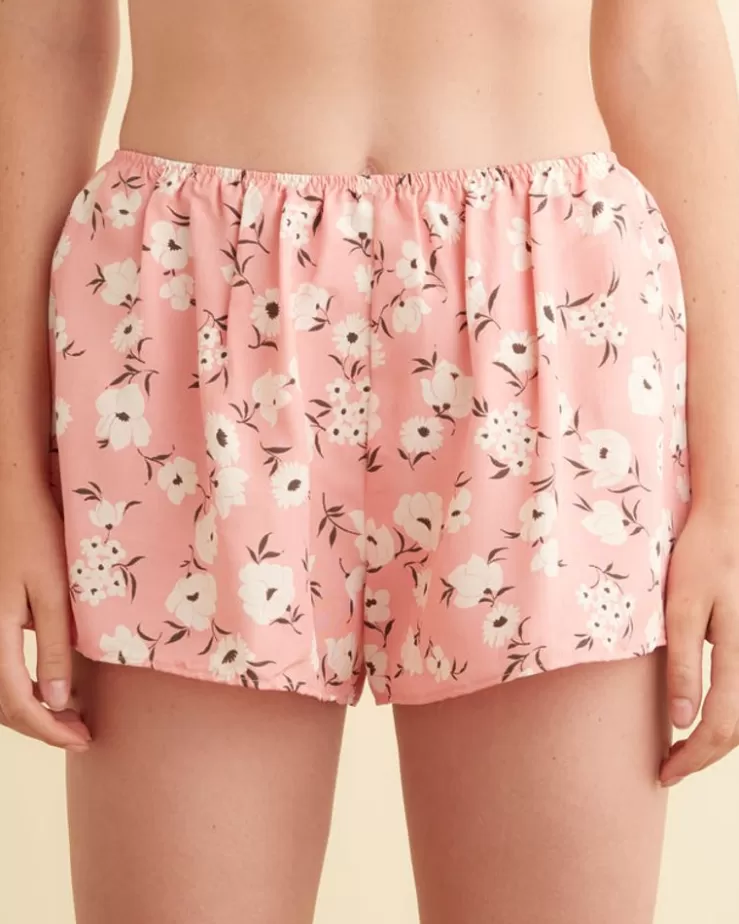 New BODE Blushing Peony Shorts - M Pink