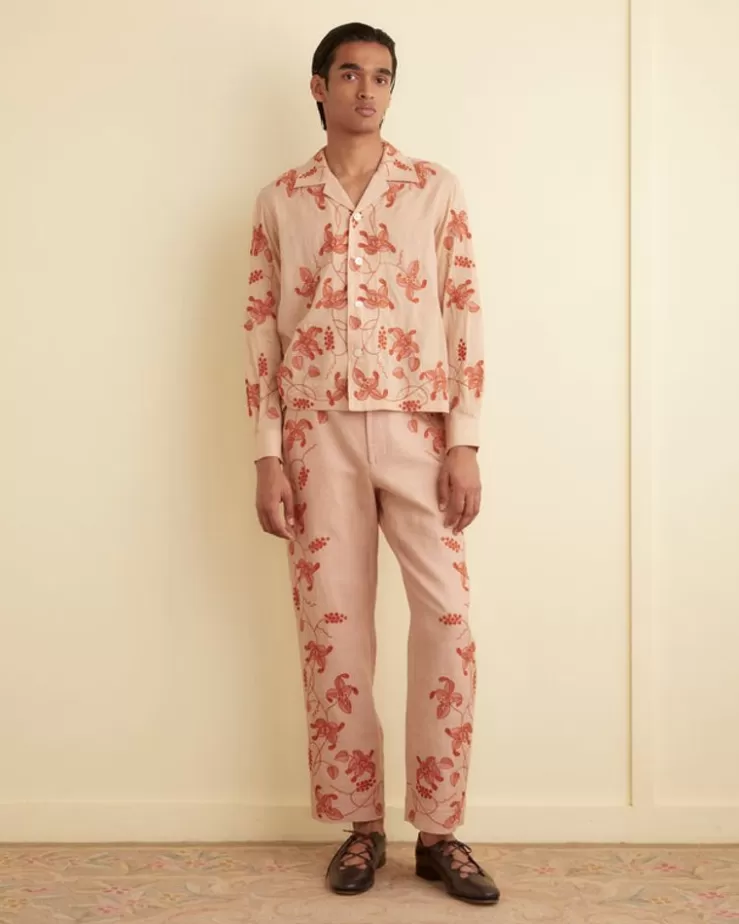 Outlet BODE Bougainvillea Trousers Pink