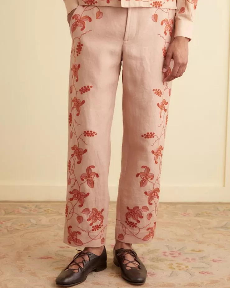 Outlet BODE Bougainvillea Trousers Pink