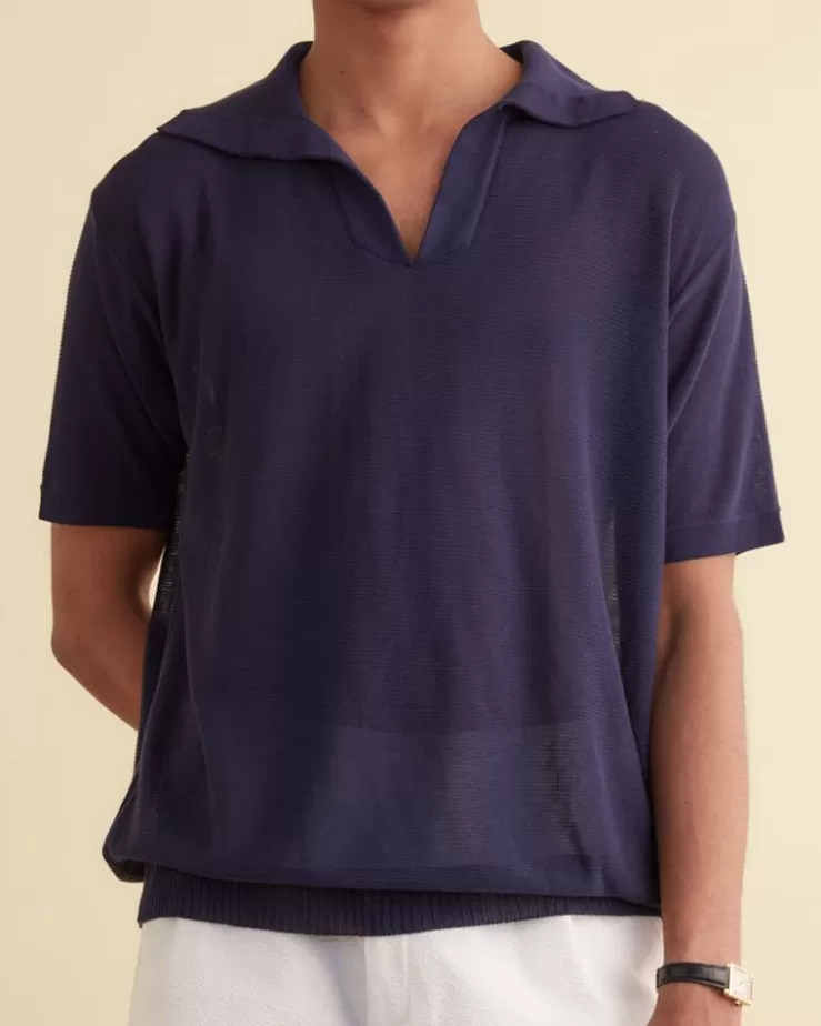 Discount BODE Boxy Polo Navy