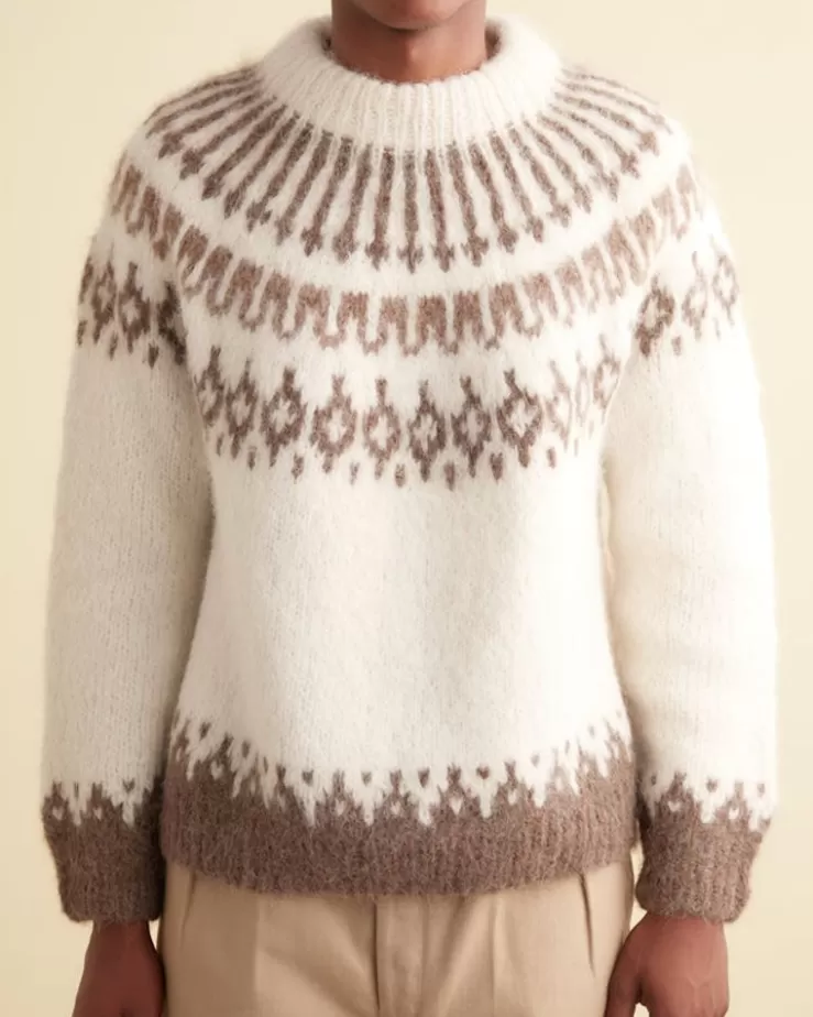 Hot BODE Branch Yoke Sweater Ecru