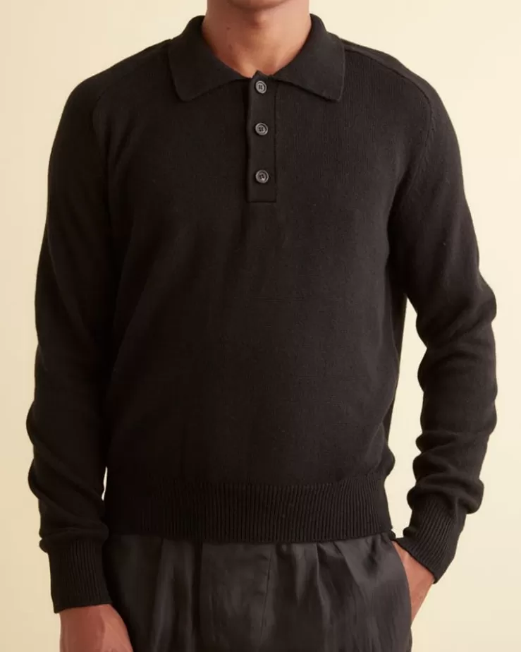 Best Sale BODE Cashmere Polo Black