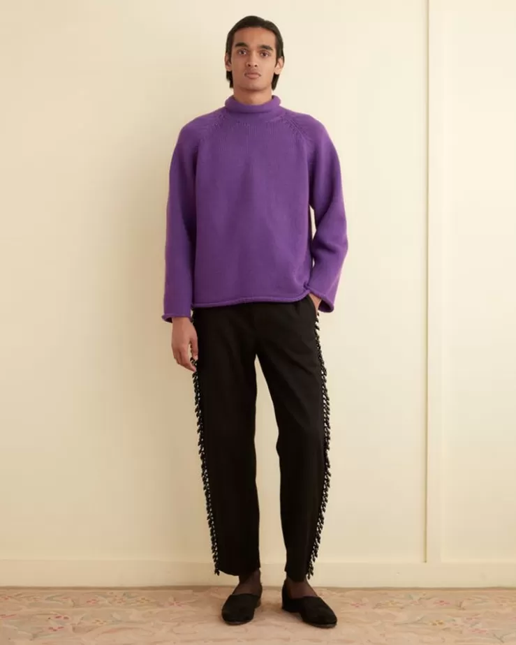 Best Sale BODE Cashmere Roll Neck Sweater - Purple