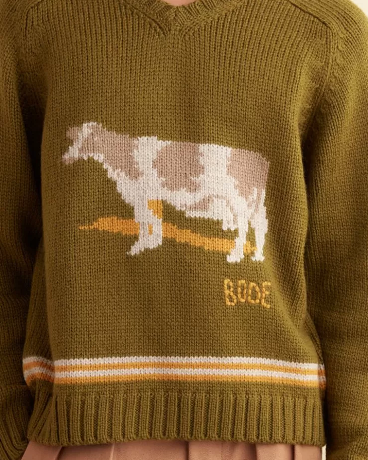 Flash Sale BODE Cattle Sweater Green