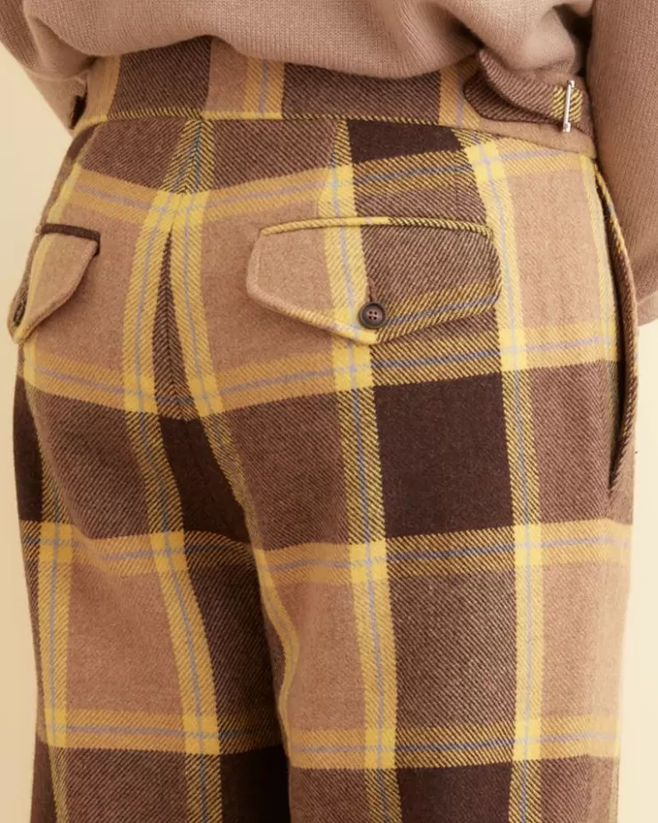 Best BODE Charleston Plaid Trousers Brown