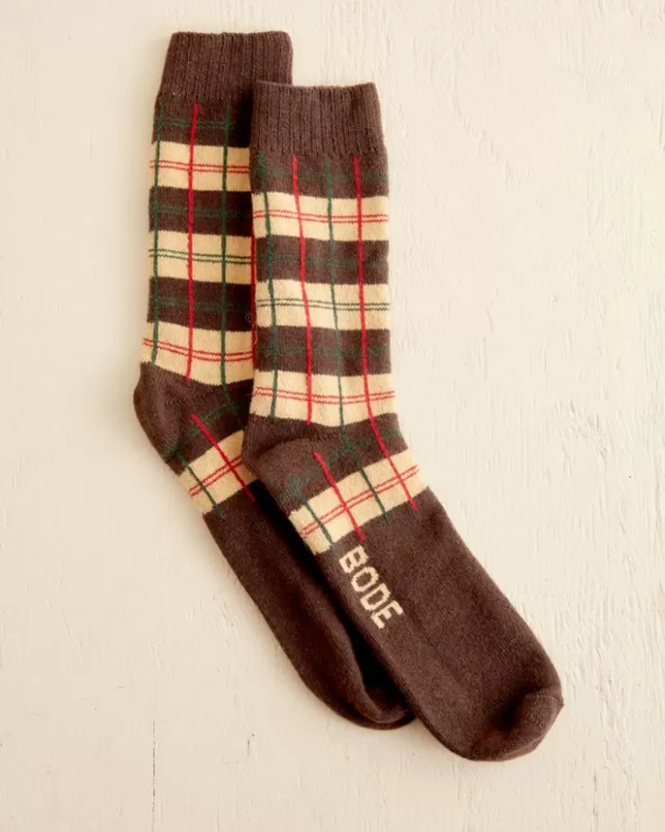 Best BODE County Plaid Socks - Multi