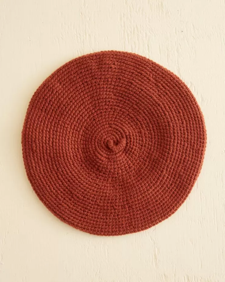 Best Sale BODE Crochet Beret - Tobacco