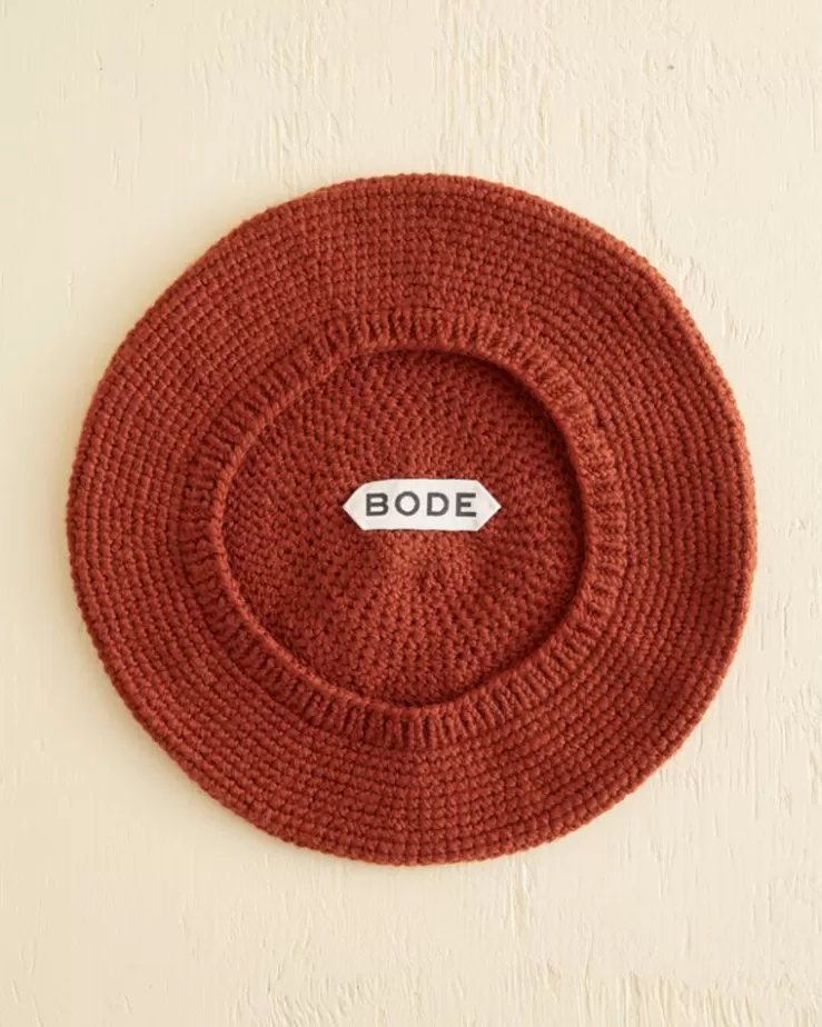 Best Sale BODE Crochet Beret - Tobacco