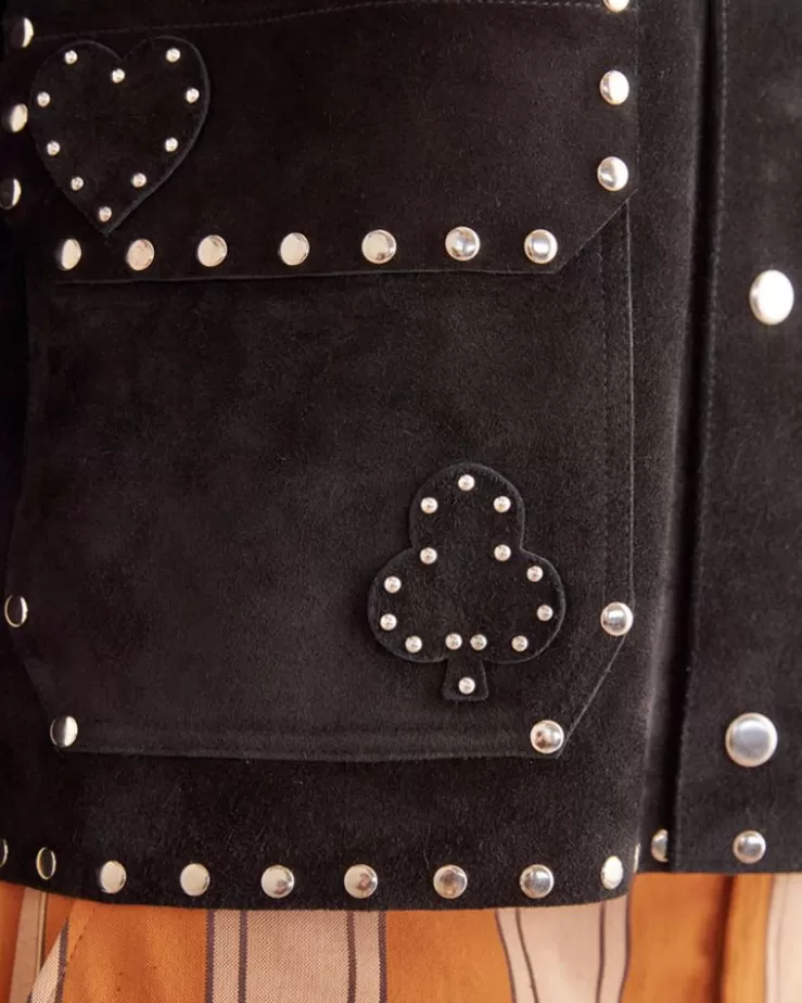 Cheap BODE Deck Of Cards Studded Jacket Black