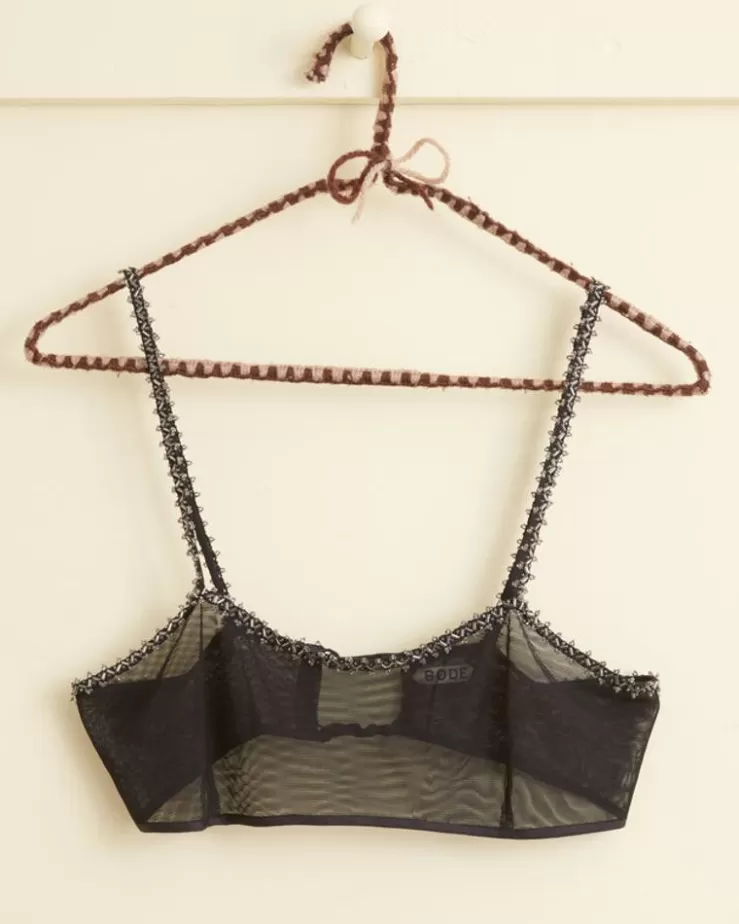 Flash Sale BODE Deco Beaded Jannie Bra Black