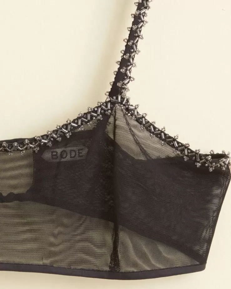 Flash Sale BODE Deco Beaded Jannie Bra Black