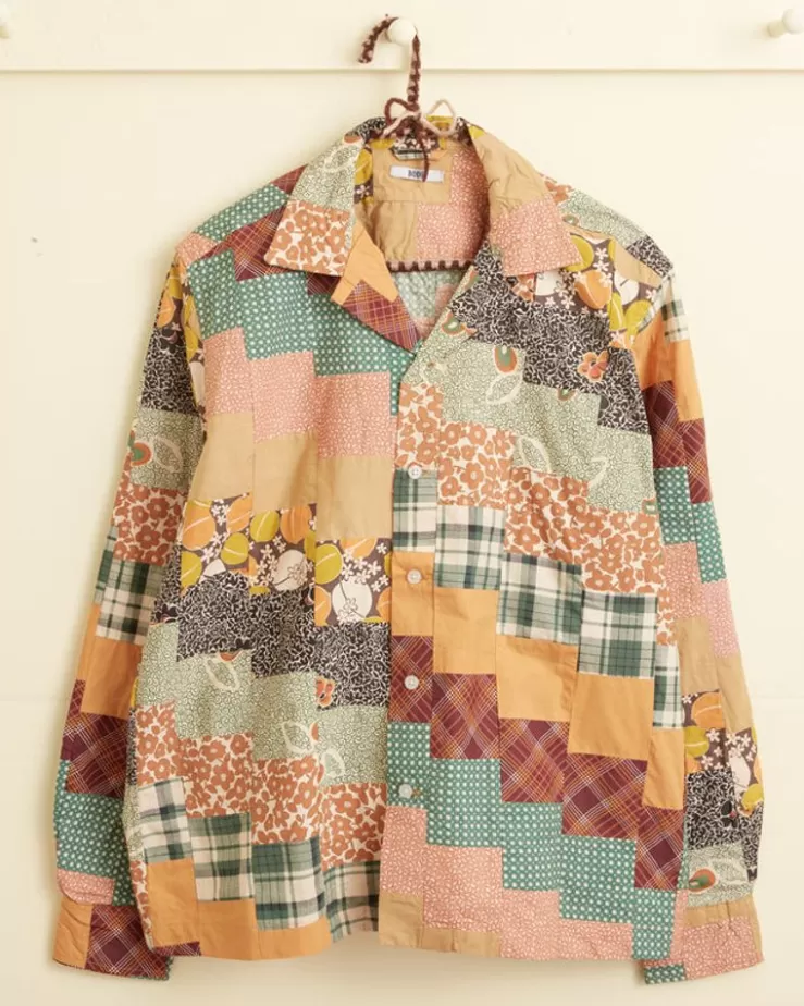 Best BODE Diagonal Square Patchwork Shirt