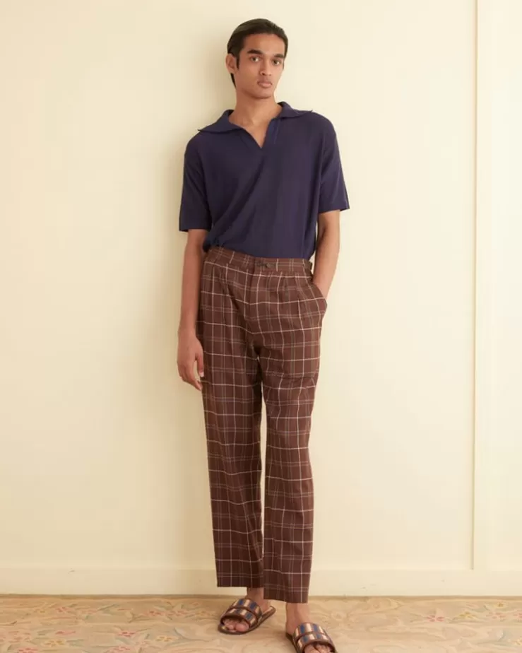 Best Sale BODE Dunham Plaid Trousers Brown/Multi