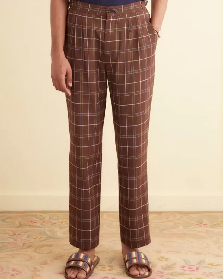 Best Sale BODE Dunham Plaid Trousers Brown/Multi