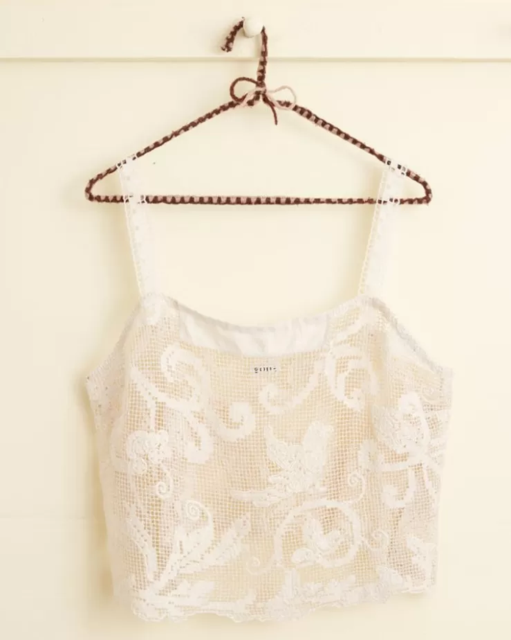 Hot BODE Ecru Filigree Top Cream