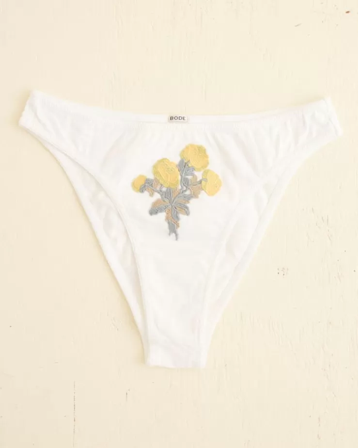 Store BODE Embroidered Bouquet Briefs White