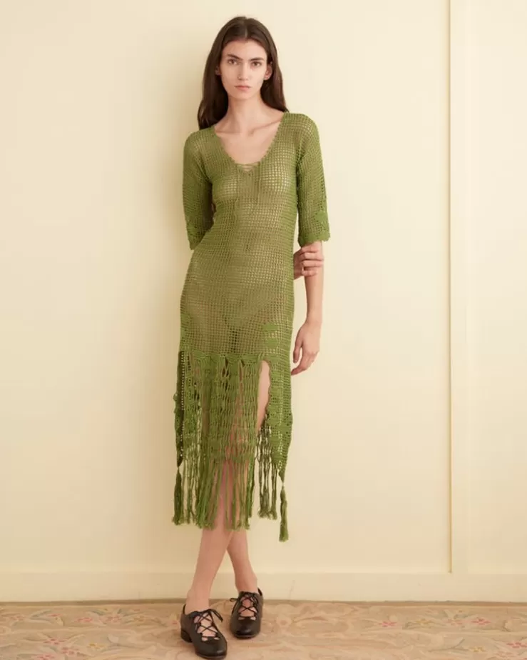 Flash Sale BODE Flint Dress - Apple Green