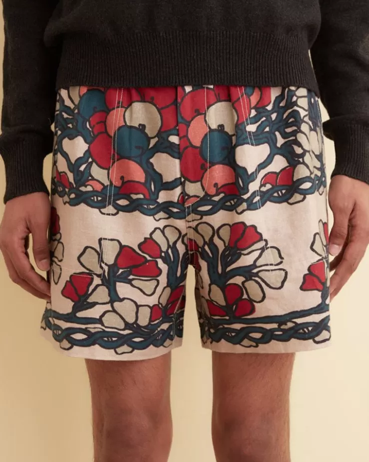 Best Sale BODE Garden Lattice Shorts Ecru/Multi