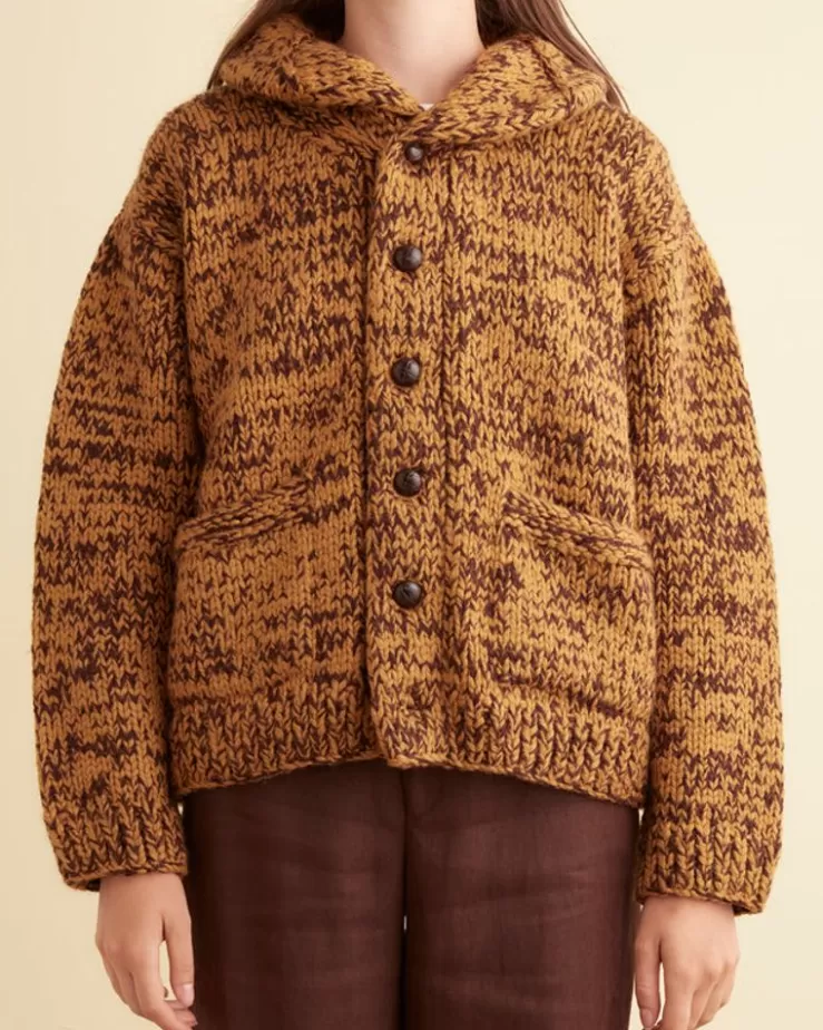 Store BODE Gluckow Cardigan - Brown/Yellow