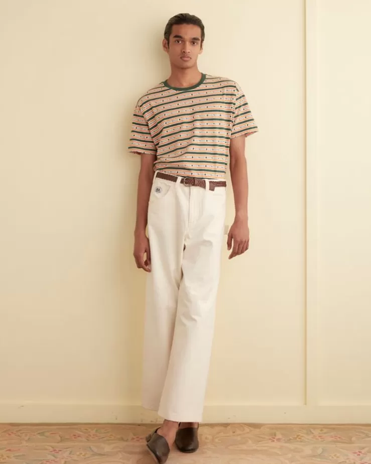 Discount BODE Herringbone Knolly Brook Trousers White