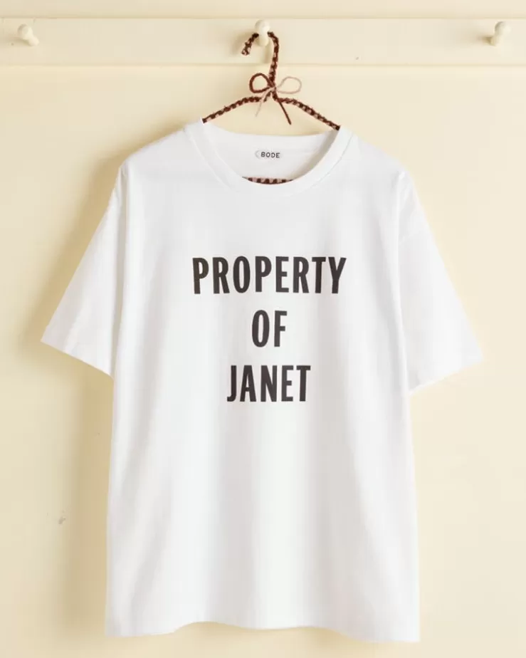 Shop BODE Janet Tee White