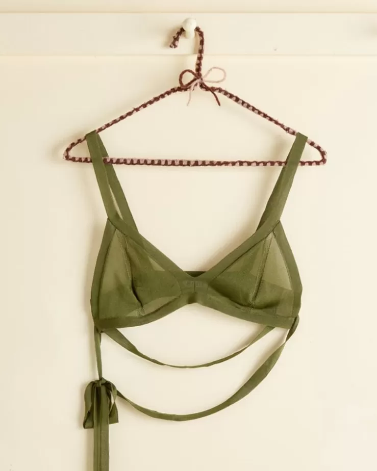 Flash Sale BODE Knit Bra - Apple Green