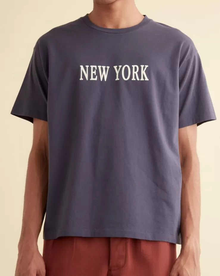 Sale BODE New York Tee Navy