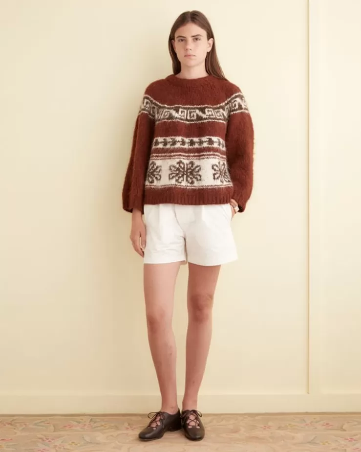 Shop BODE Nobska Sweater Brown