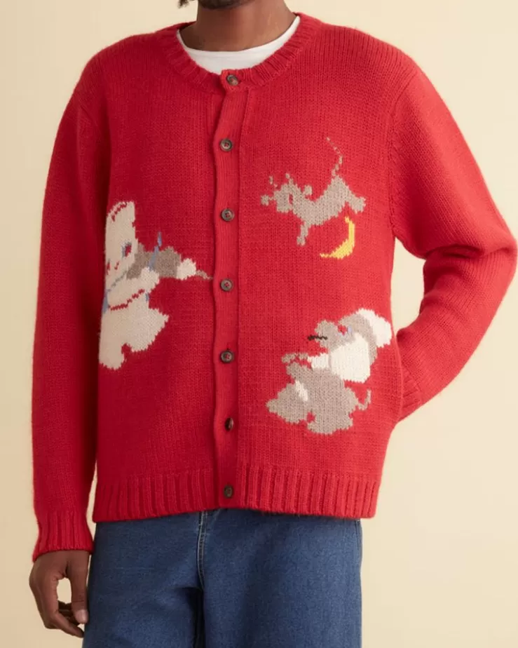 Flash Sale BODE Novelty Prose Cardigan Red