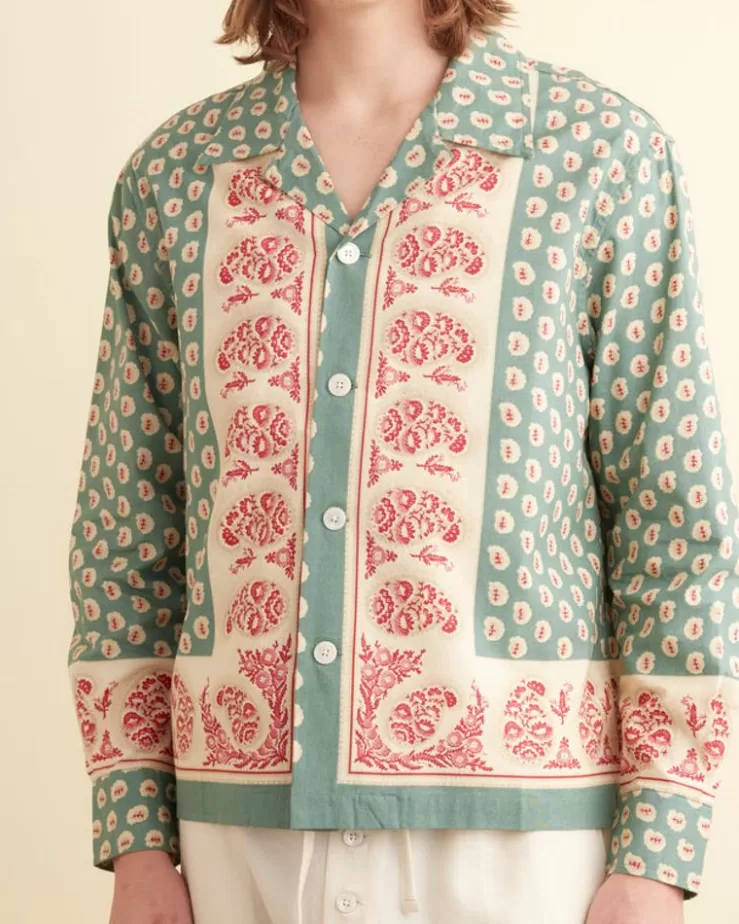 Best BODE Paisley Frame Long Sleeve Shirt