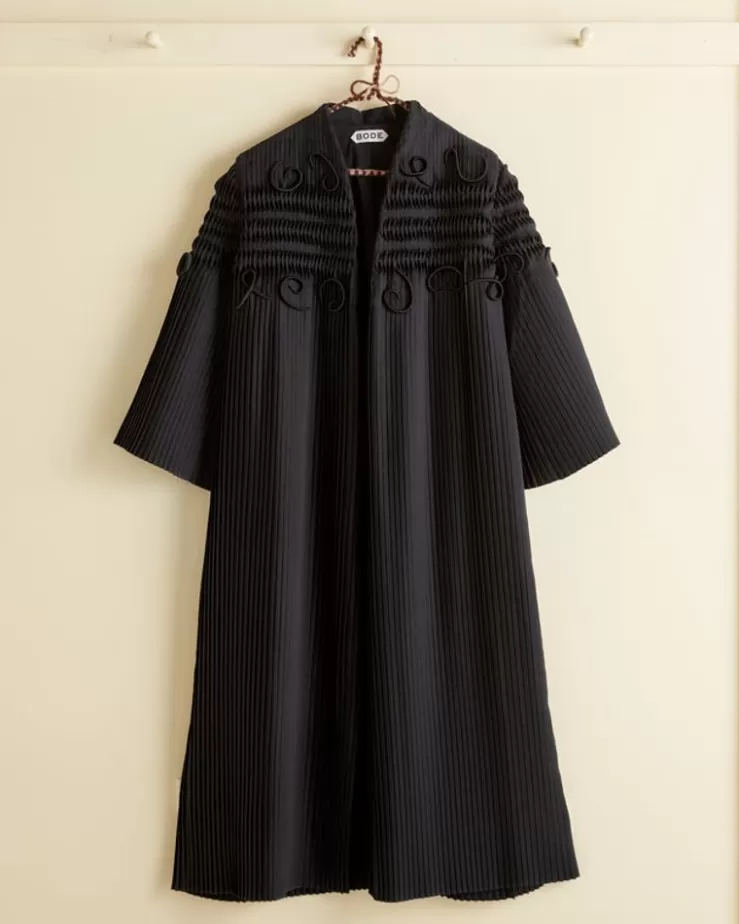 Clearance BODE Pleated Opera Coat Black