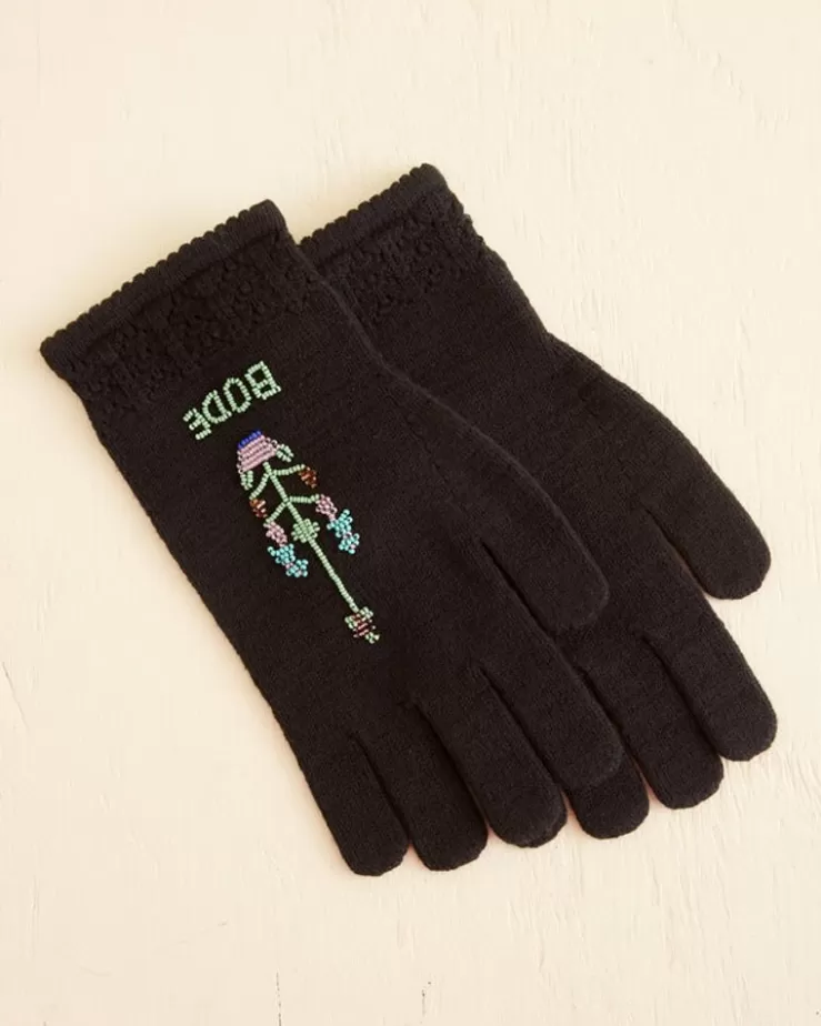 Best Sale BODE Pointelle Gloves - Black