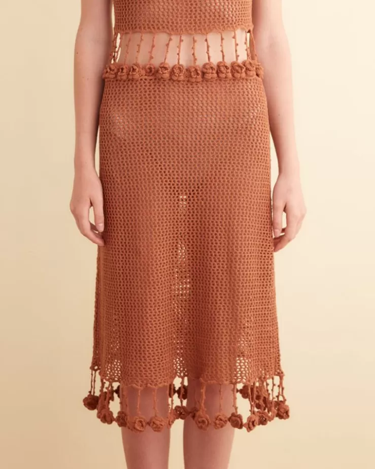 Discount BODE Posy Crochet Dress Brown