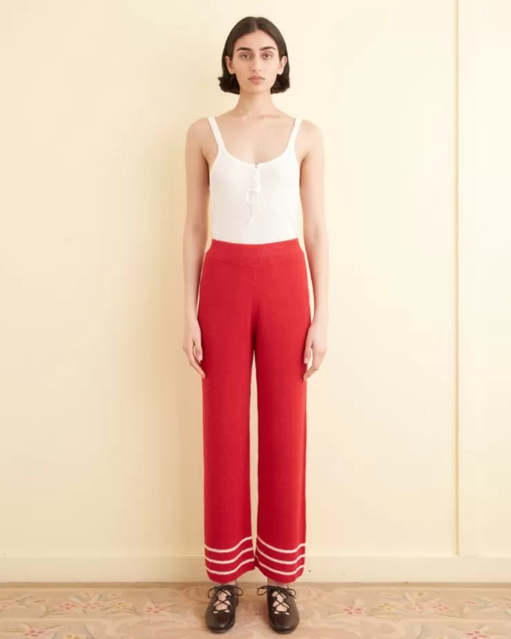 Outlet BODE Quincy Stripe Joggers Red