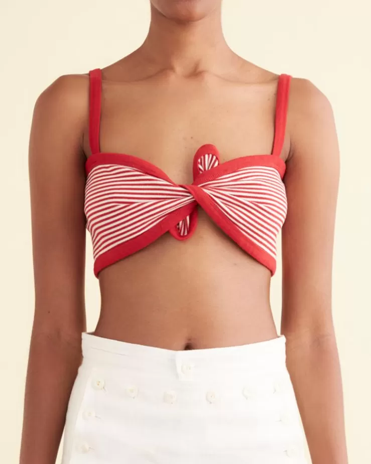 Best BODE Revere Stripe Bra Red/Multi