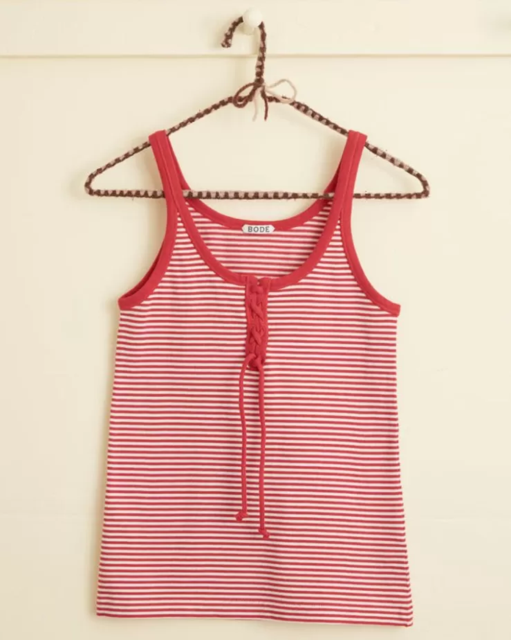 Cheap BODE Revere Stripe Tank Red/Cream