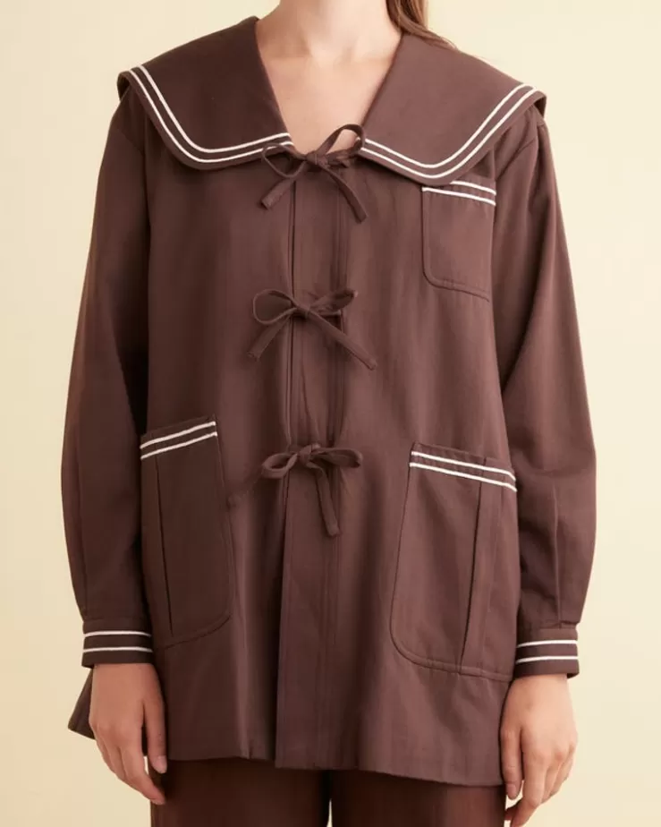 Outlet BODE Sailor Coat - Brown