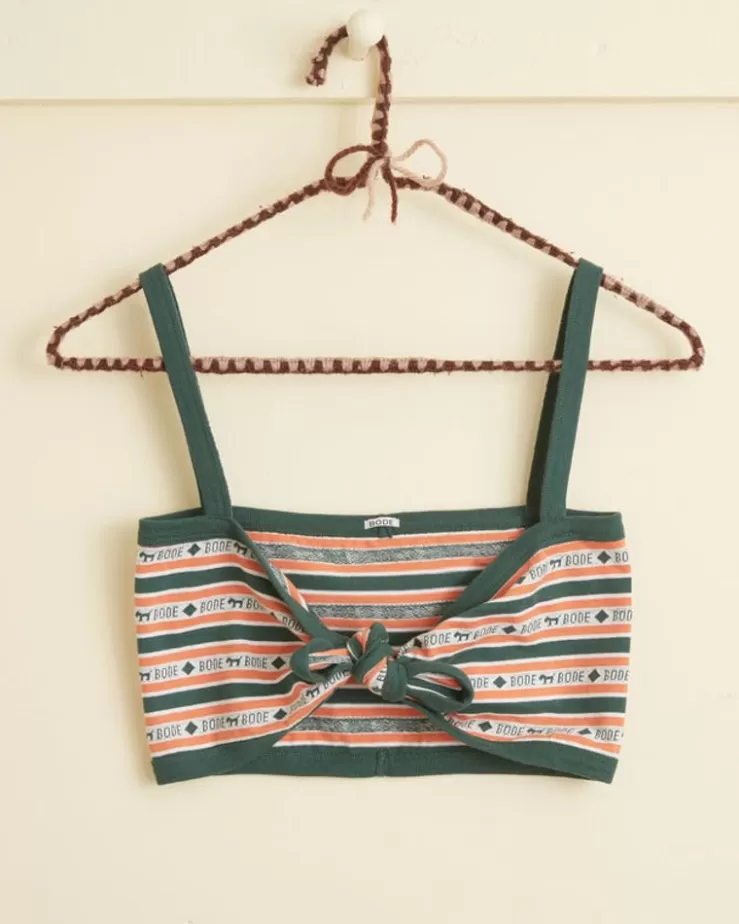 Cheap BODE Scottie Jacquard Bra Green/Orange