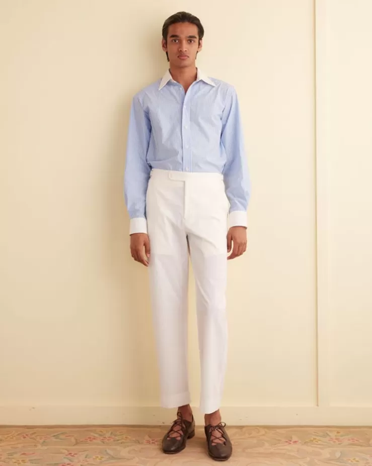 Online BODE Seersucker Suiting Trousers White