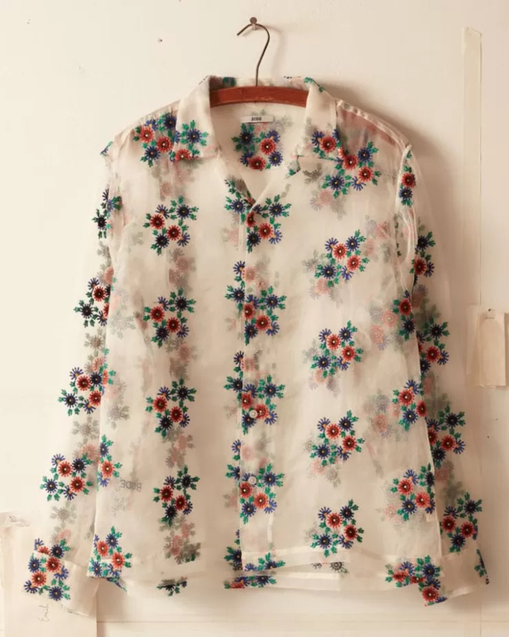 Store BODE Sheer Daisy Long Sleeve Shirt