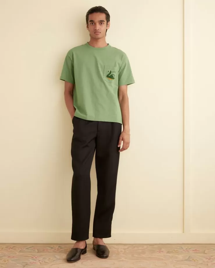 New BODE Swan Pocket Tee Green