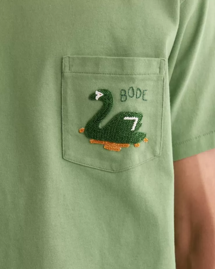 New BODE Swan Pocket Tee Green